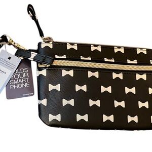Apt. 9 black/bone phone holder wristlet